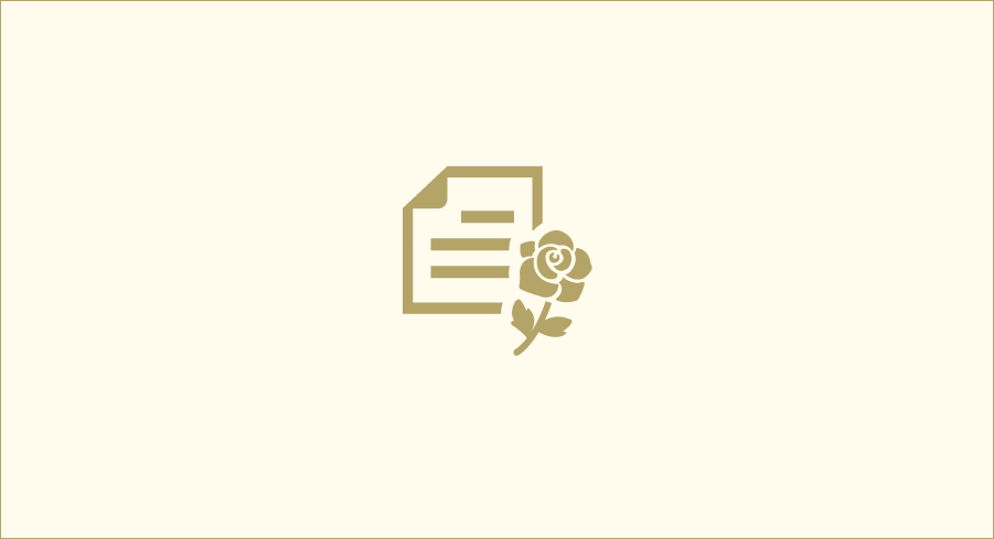 レターとバラのイラスト